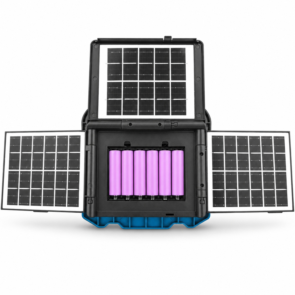 W8150 2 Solar Rechargeable LED Flood Light Type C USB Output Stand Powered 126 Power