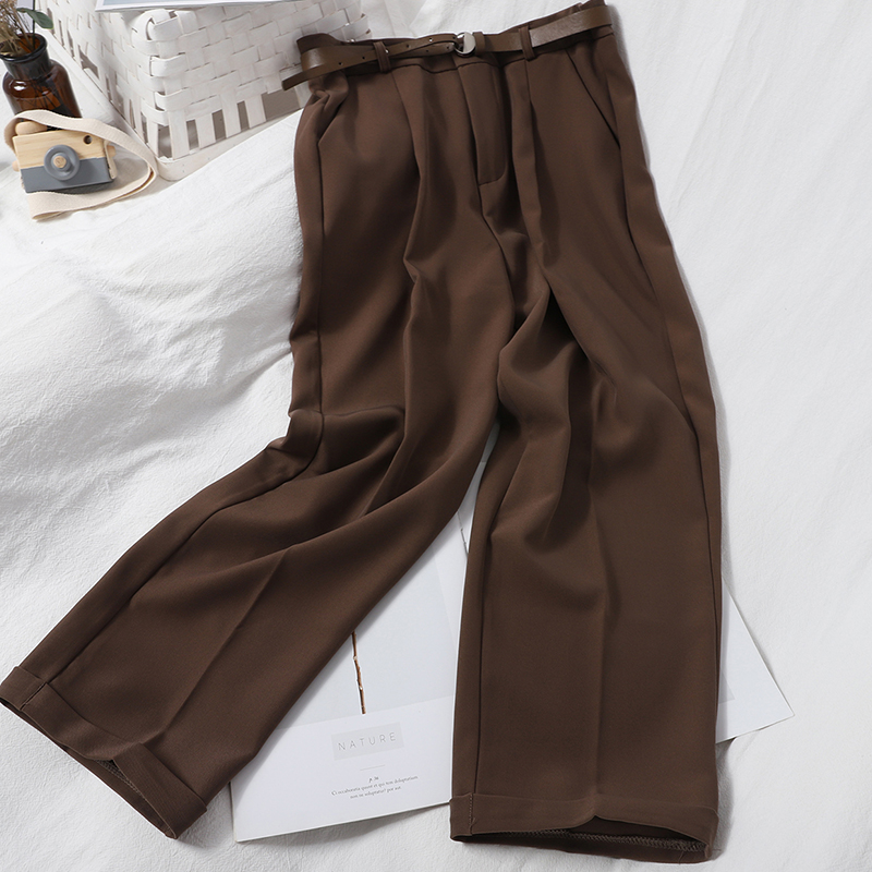 Title 6, Korean Style Solid Color Casual Pants High Wais...