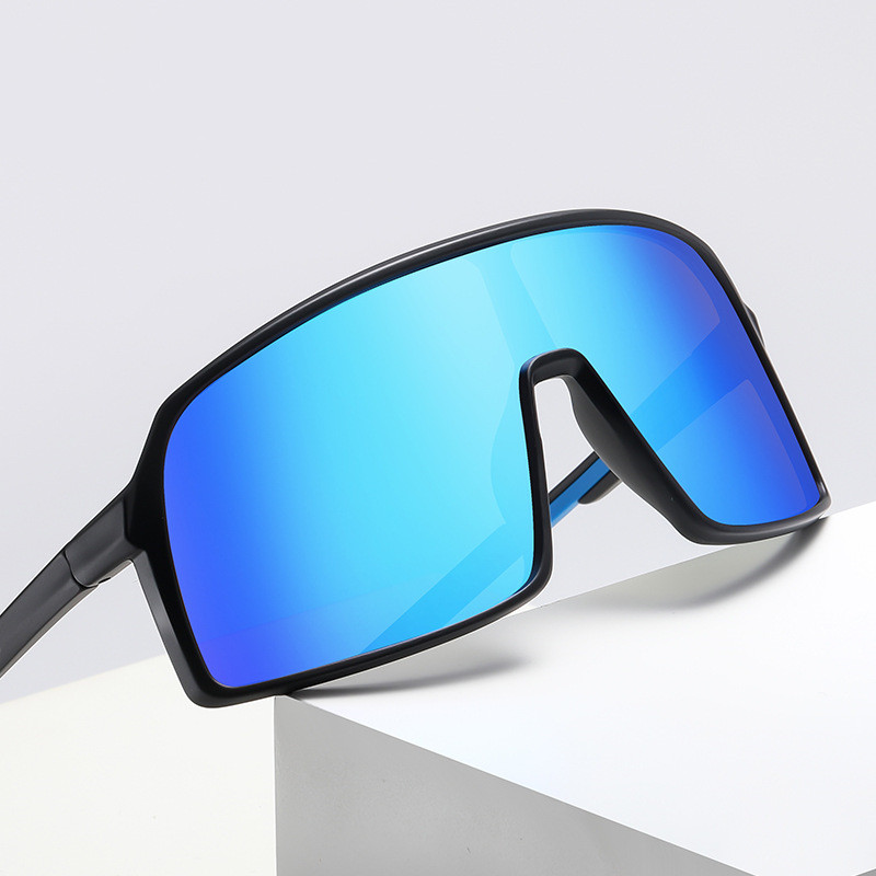 Mens Fashion Simple One Piece Large Frame Sunglasses - Image 3