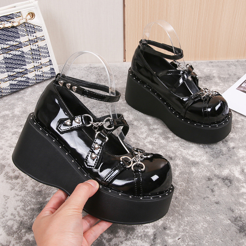 Women’s Flat Pumps Dark Goth Lolita