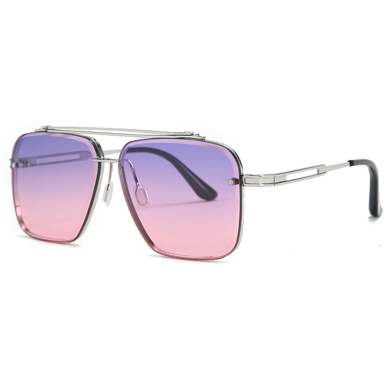 Mens Fashion Double Beam Cut Edge Sunglasses - Image 7
