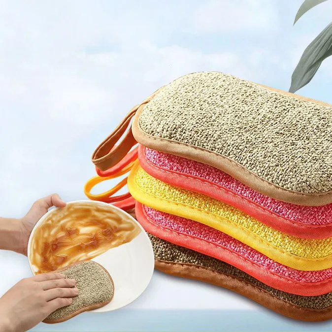 Double-Sided Kitchen Cleaning Magic Sponge Microfiber Non-Stick Parts Washing