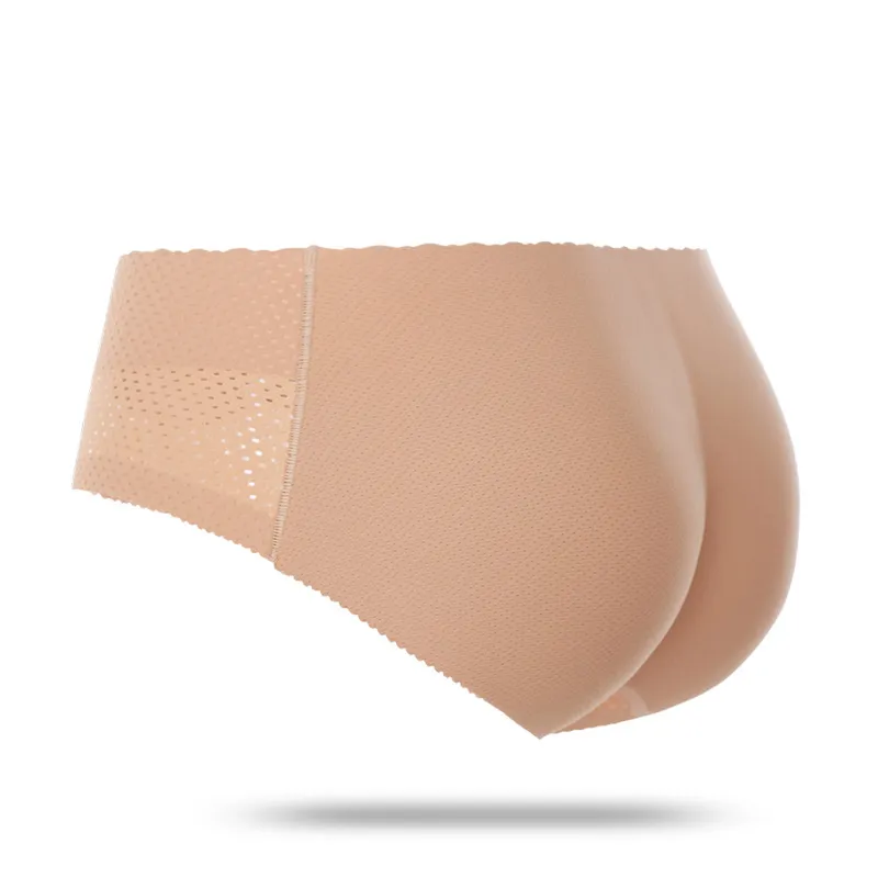 Fake Butt Seamless Thickened Hip Panties - B Skin Colour-M