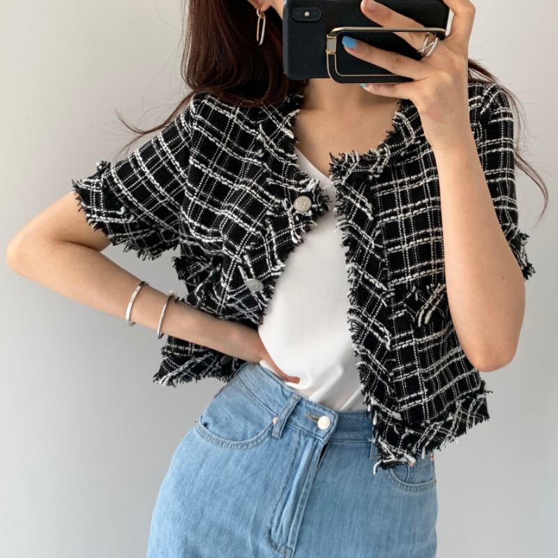 Retro Western Cardigan Cropped Top