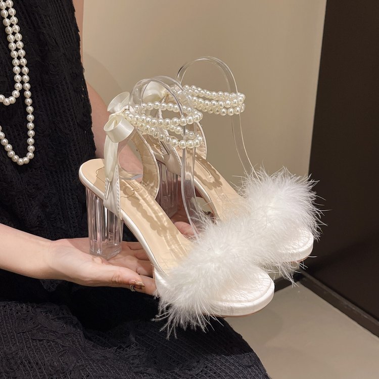 Pointed Toe Block Heel Sandals