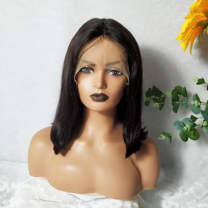 Practical Ladies Brazilian Hair T-shaped Lace Headgear - Natural Color