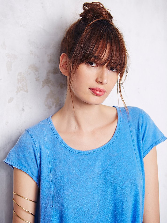 Solid Color Round Neck Short-Sleeved T-Shirt Blouse
