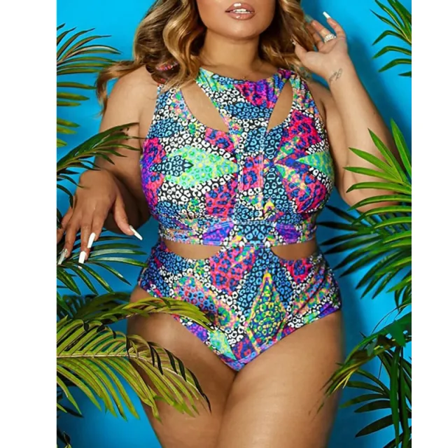 Ethnic Print Plus Size Swimsuit Bikini Floral - Shop at LoveMi