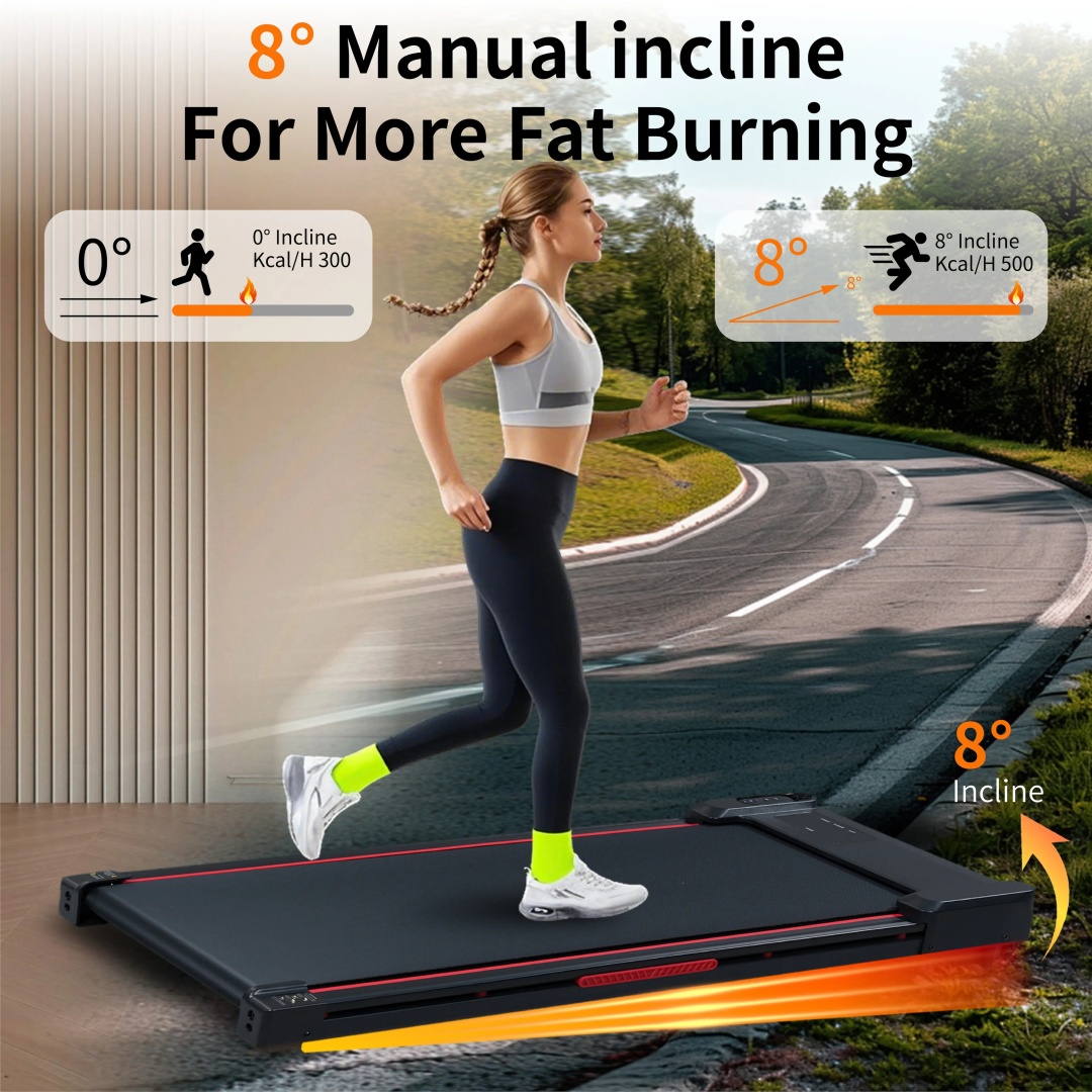 Walking Pad Treadmill with 8 Incline β photo 6
