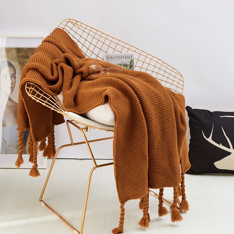 Knitted Leisure Blanket Decorative Sofa Blanket