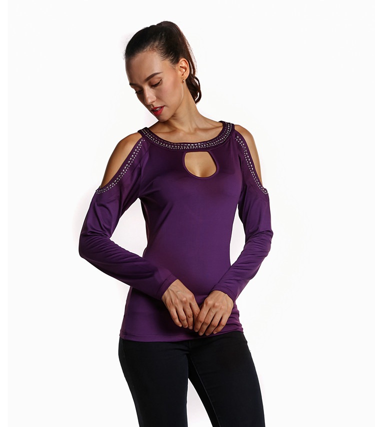 Title 6, Round Neck Long Sleeve Strapless Sexy Slim Slim...