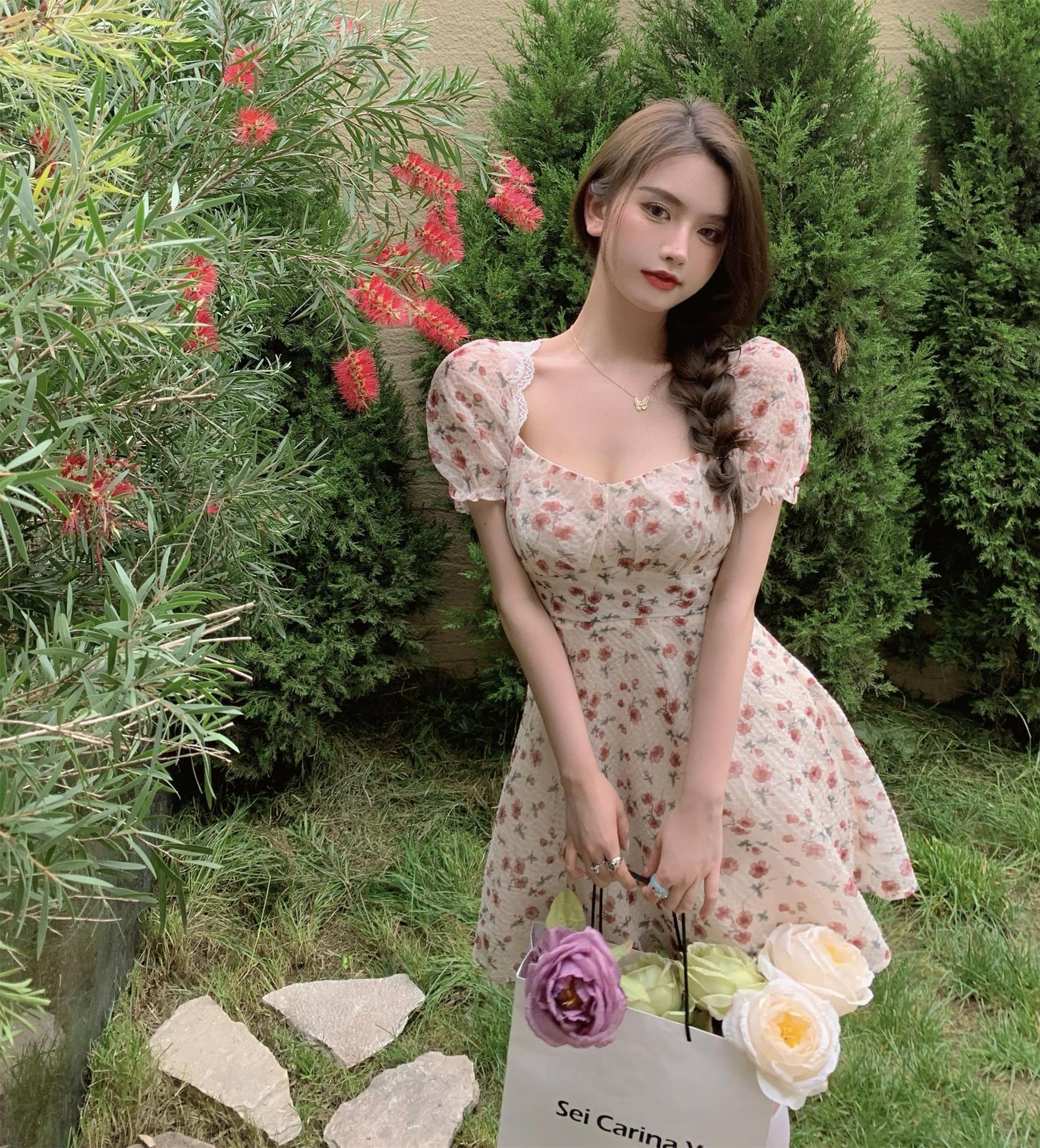 Summer Small French Sweet And Spicy Tea Skirt