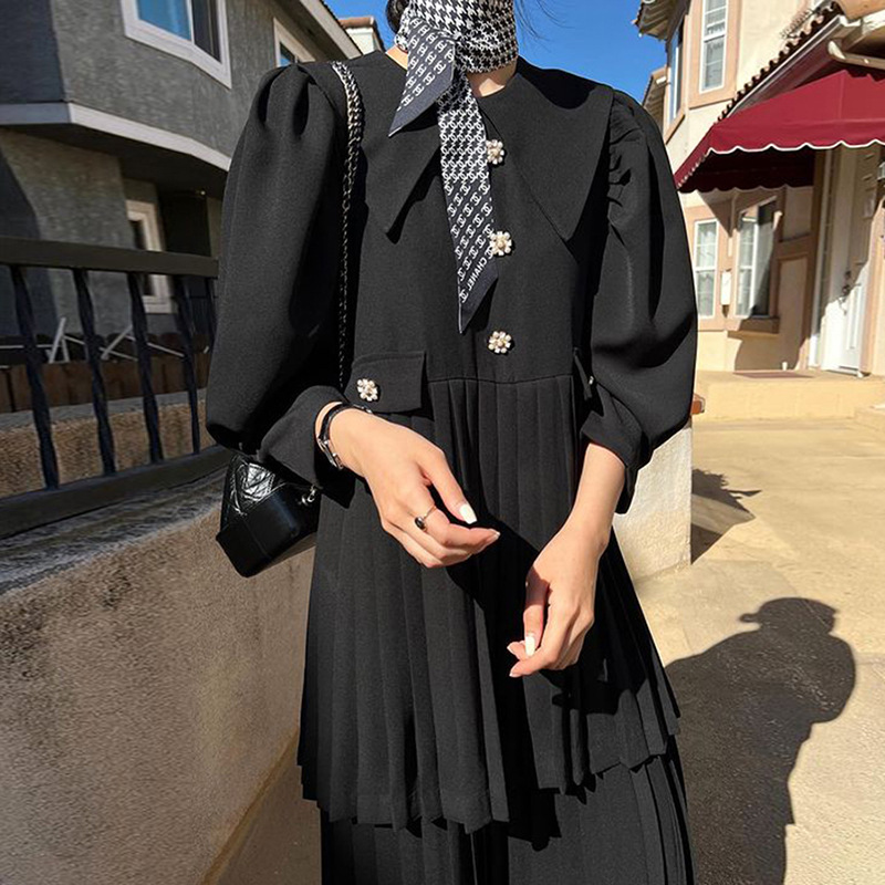 Puff-Sleeve Cake Midi Dress, picture 3 of 5