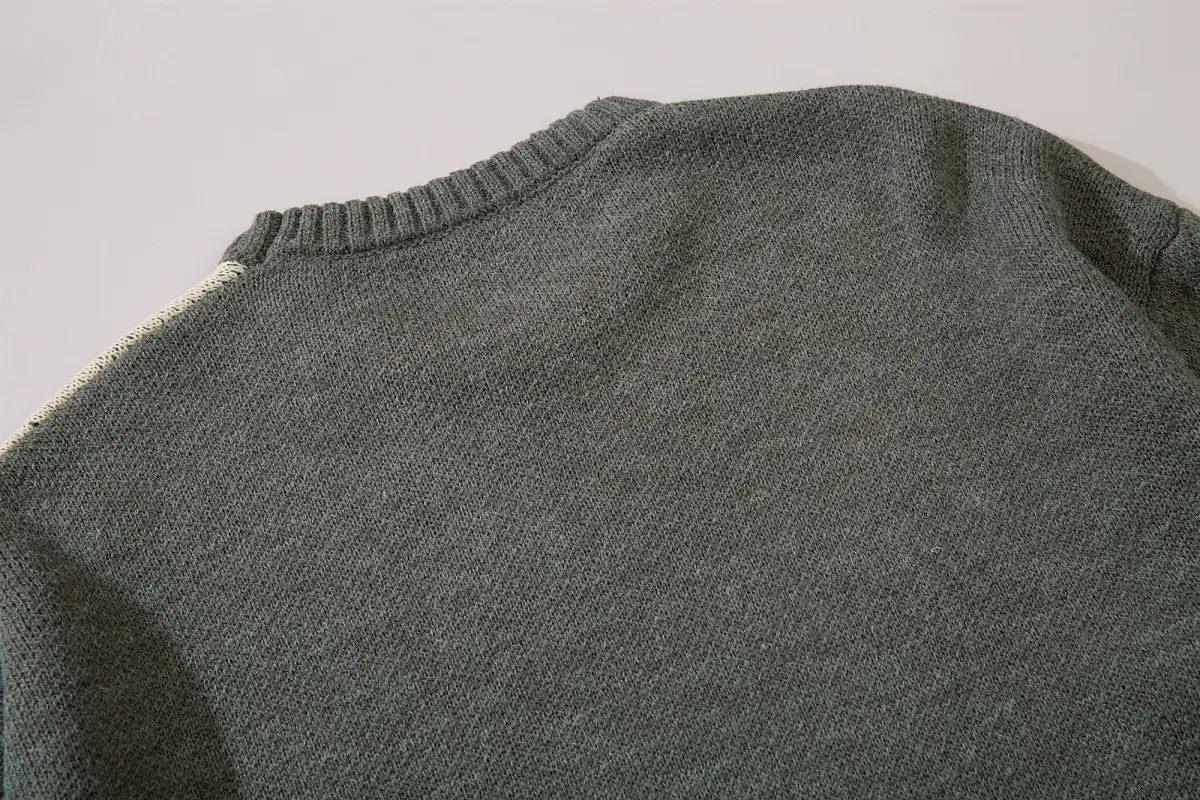 Round Neck Daily Retro Sweater Male Tide Card Autumn And Winter