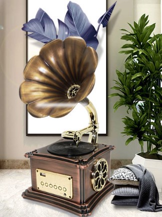 Title 4, Retro Phonograph Bluetooth Speaker Creative Gif...