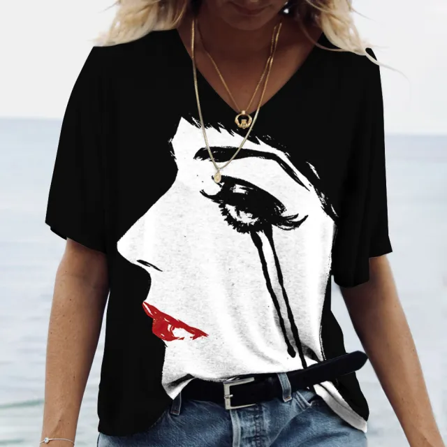 Loose Street Trend Women's Half Face Pattern Wvldxf2100188 - Shop at LoveMi