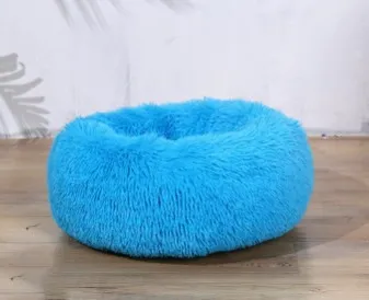 Plush Round Pet Litter For Cats And Dogs Blue - Shop at LoveMi