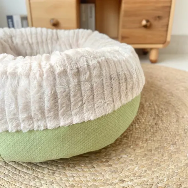 Soft Thickened Warm Kennel Round Cat Dog Pad Green - Shop at LoveMi