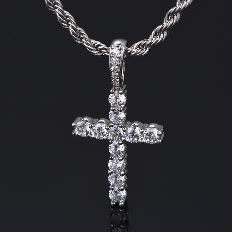 Infinity Cross Necklace Pendant Women Jewelry Fashion 925 Sterling Silver Cross