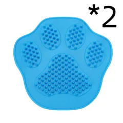 Massage Cleaning Silicone Multifunctional Pet Bath Brush - 2Pcs Blue - View 1