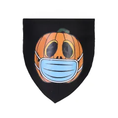 Large Dog Triangle Scarf Cat Ghost Festival Scarf - Black Mask Pumpkin - View 1