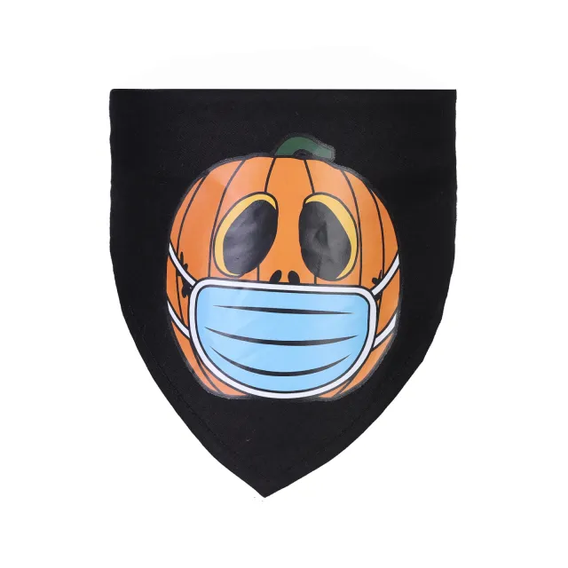 Large Dog Triangle Scarf Cat Ghost Festival Scarf Black Mask Pumpkin - Shop at LoveMi