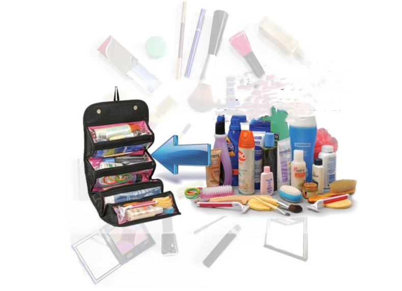 Ladies' cosmetic bag Korea's large-capacity transparent folding dumplings