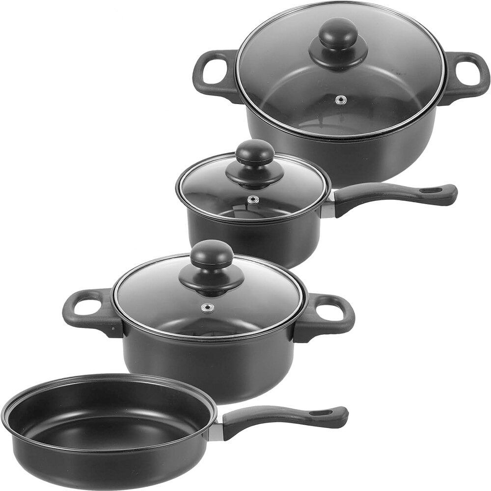 16pcs Cookware Set Pan Pot Non Stick Saucepans Frying Glass Lid — image 3