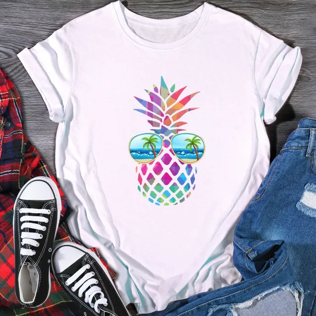 Eye Pineapple T shirt Women White - Shop at LoveMi