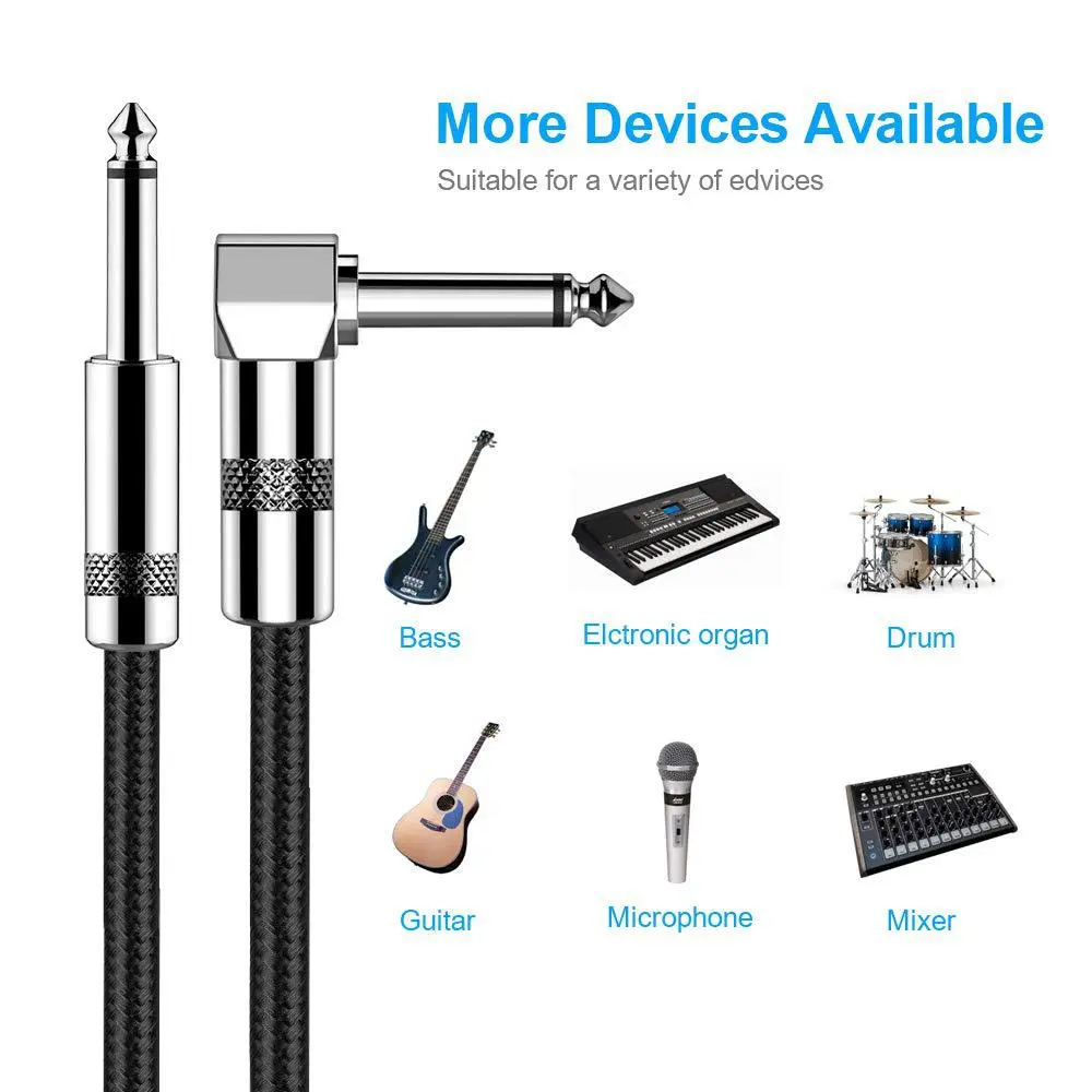 65mm TS Plug Audio Cable 635 Dual Channel Audio Amplifier Cable Monitor Balance Alignment