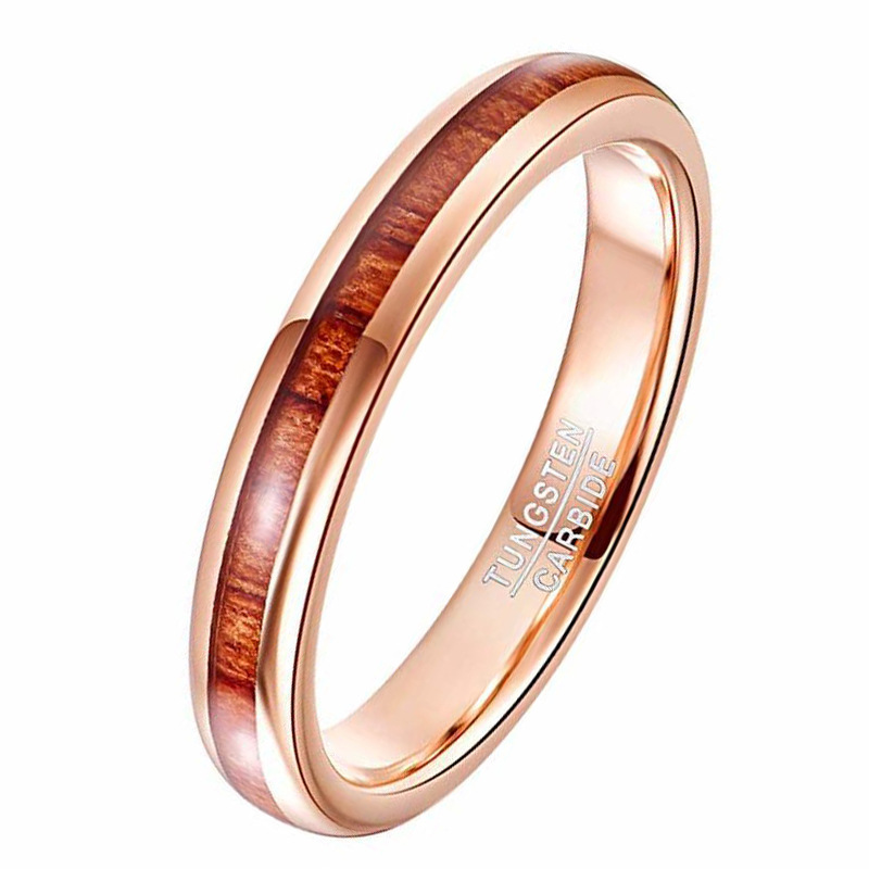 Title 5, Womens Tungsten Ring with MOQ 10, Rose Golden ...