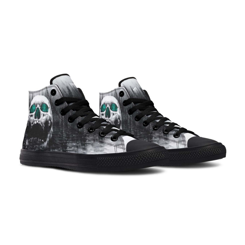 Printed Couple High Top Canvas Shoes
