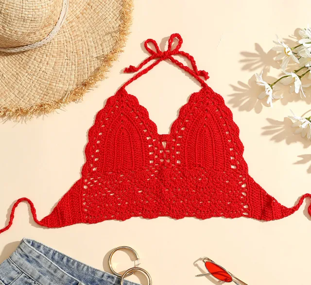 Hand crocheted bikini Red - Shop at LoveMi