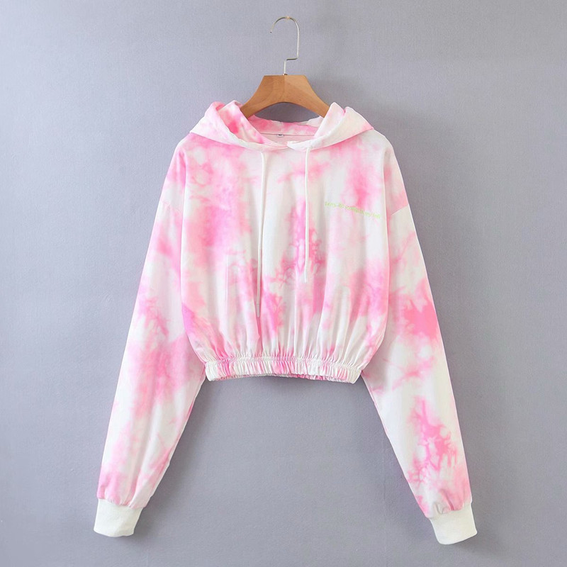 Title 9, Tie-dye hooded loose sweatshirt set