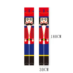 Christmas Nutcracker Printing Banner Couplet Flag - 100D Polyester Fabrics - View 1