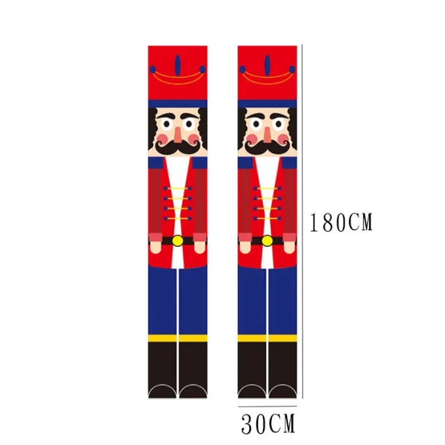 Christmas Nutcracker Printing Banner Couplet Flag 100D Polyester Fabrics - Shop at LoveMi