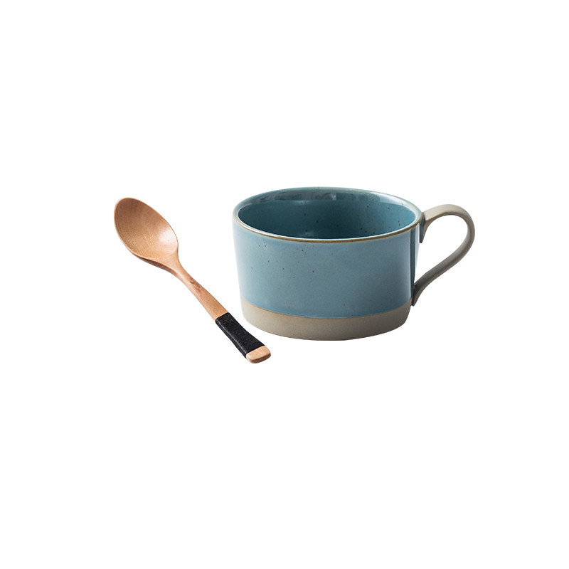 Blue with wooden spoon