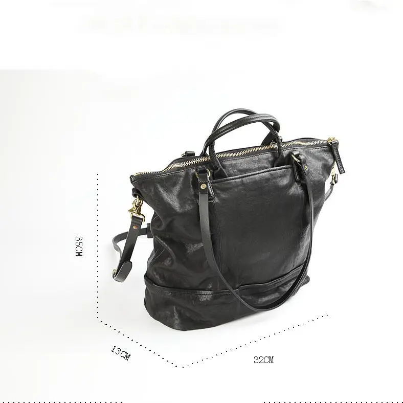 Daily Outdoor Large-capacity Travel Handmade Vegetable Tanned