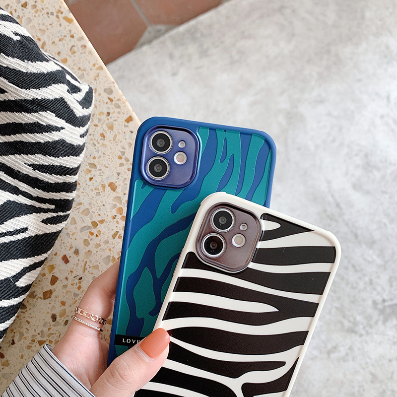 Zebra Pattern Phone Case Fine Hole Edge Drop Protection Cover - Image 6
