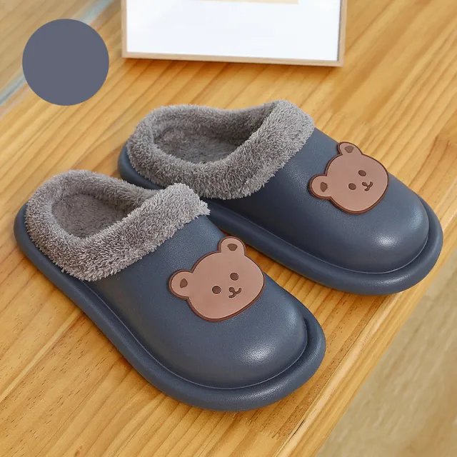 Cute Waterproof Cotton Casual Slippers Women Grey - Shop at LoveMi