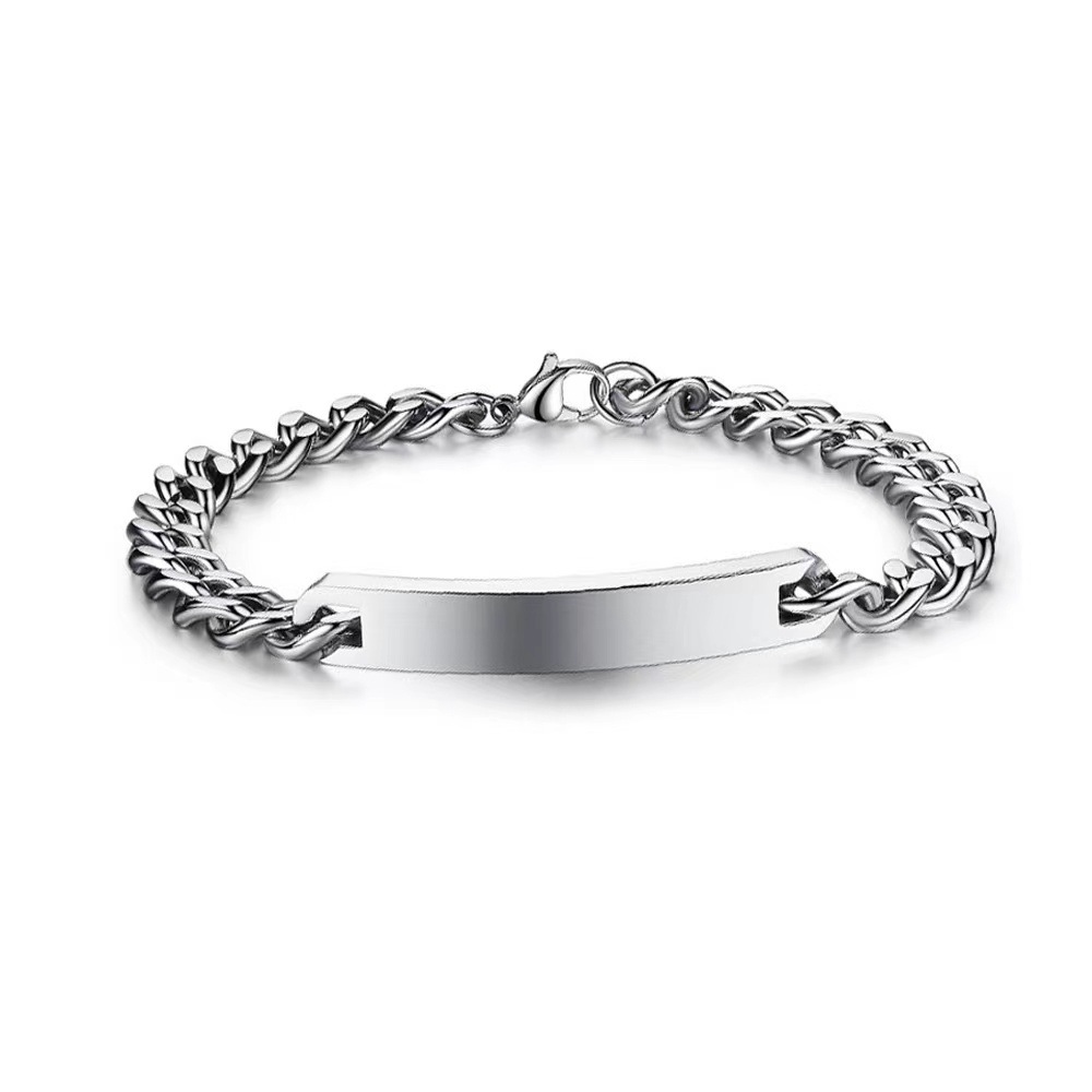 Title 4, Bracelet de Couple brillant en acier titane, mo...