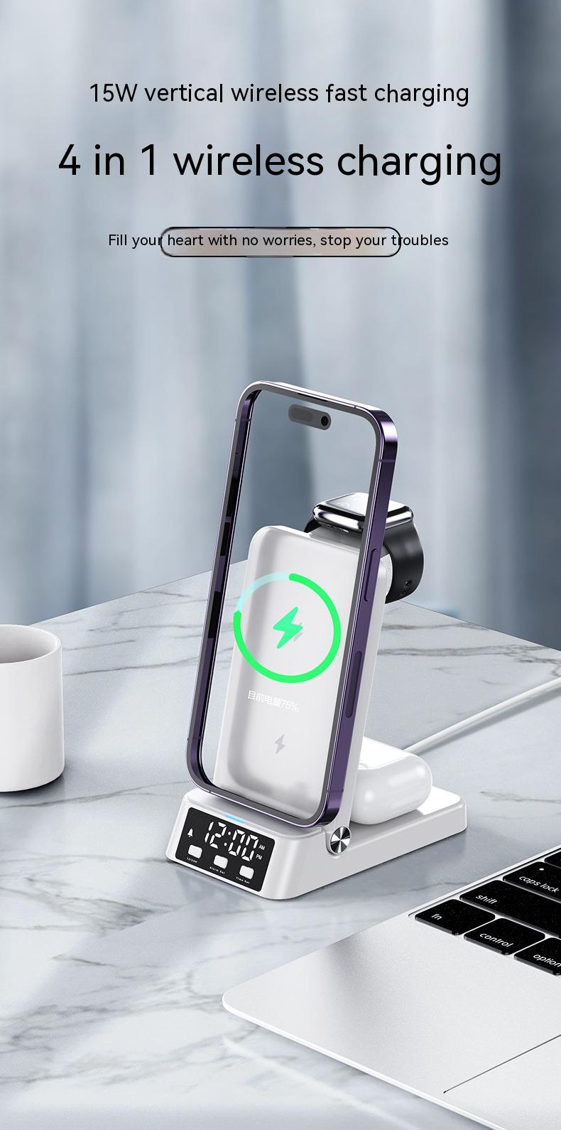 Title 1, Four In One Wireless Base Phone Holder Charger