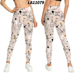 Women's Floral Print High-waist Buttocks Tights - 5 Style - View 1