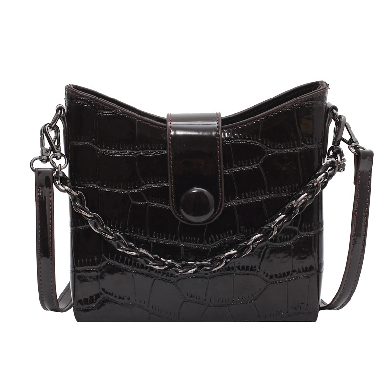 PU Bag Casual Dumpling Bag Light Portable Messenger Bag Black - Shop at LoveMi