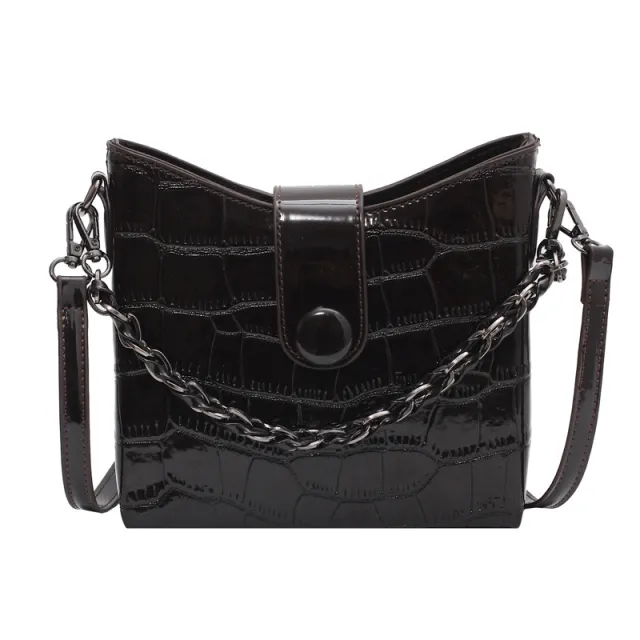 PU Bag Casual Dumpling Bag Light Portable Messenger Bag Black - Shop at LoveMi