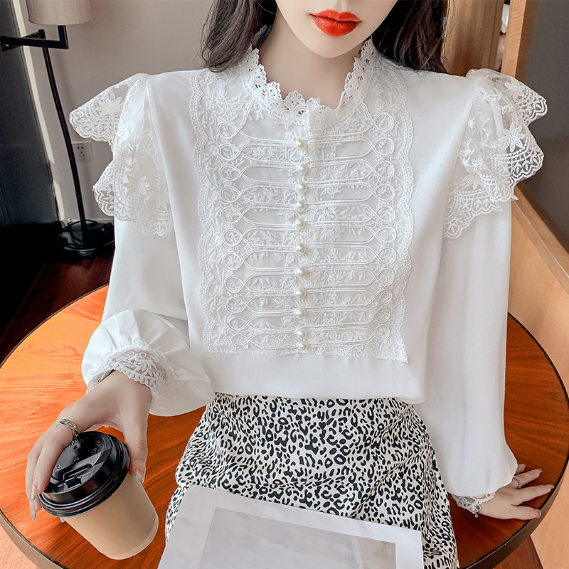 Long-sleeved Shirt French Chic Thin Lantern Sleeves