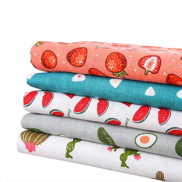 Can Cut Fruit Printed Cotton And Hemp Cloth At Will Watermelon - Shop at LoveMi