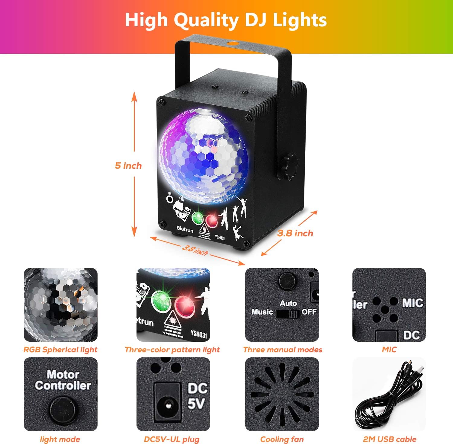 1240 Pattern LED Laser Projector Stage Light RGB Party KTV Club Lights Christmas