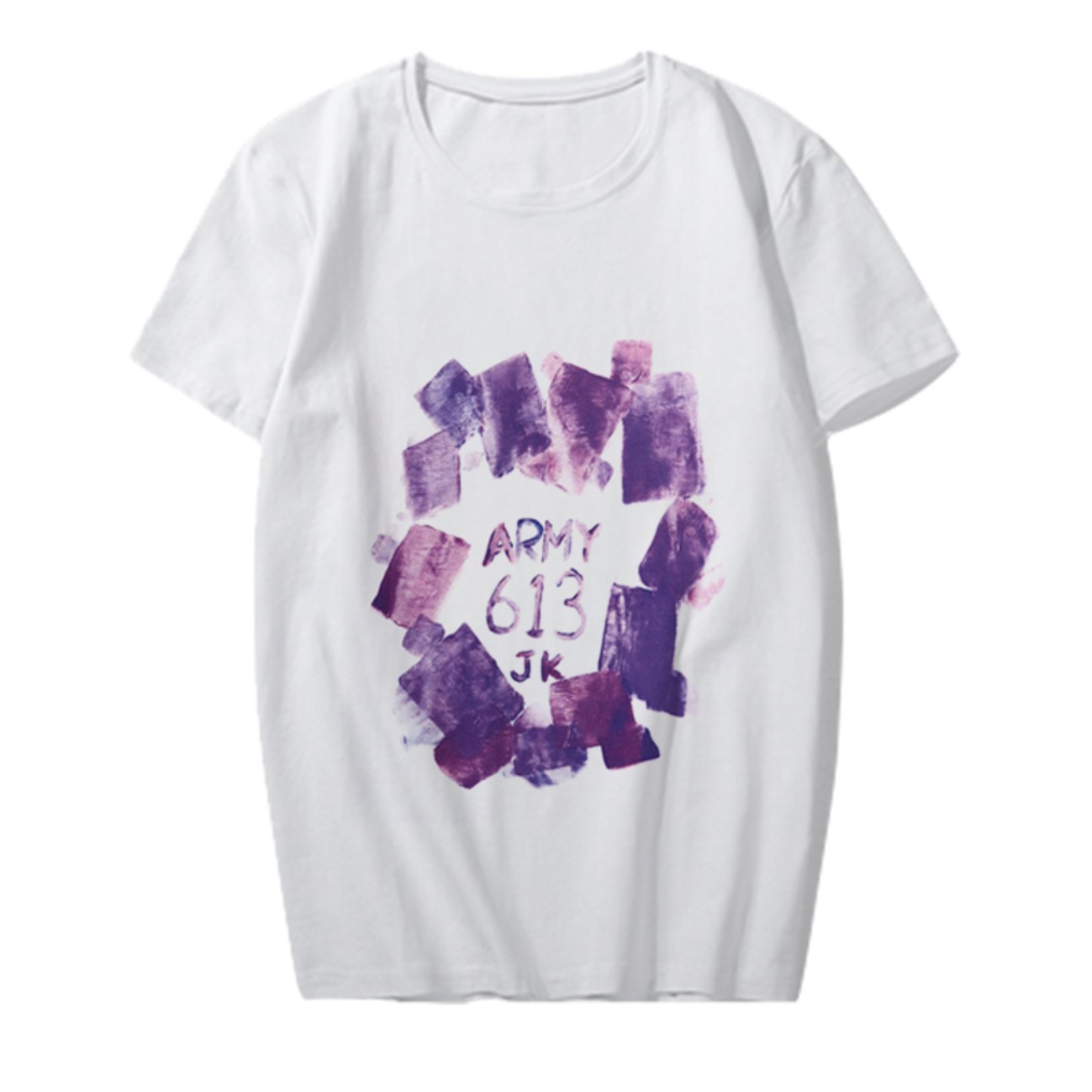 Title 7, Milk Silk Hand-painted Graffiti Loose Tops Shor...