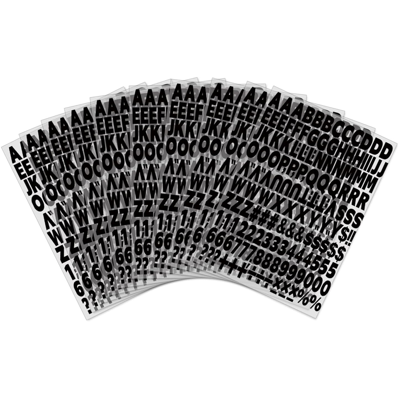 1680pcs Iron On Heat Transfer Letters And Numbers Alphabets Fabric Vinyl Letter DIY For Sport Jerseys T Shirts Clothes Slogan Printing Crafts Decoration